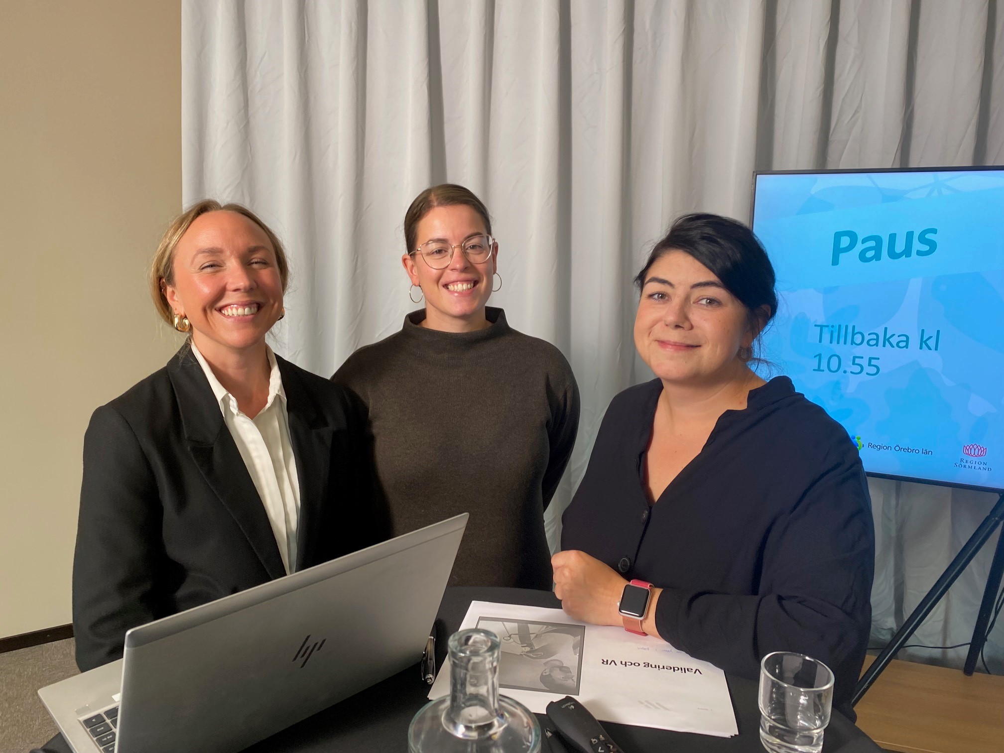 En del av projektledningen: Karin Lantz, Jessica Gustafsson och Tove Quennerstedt.