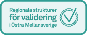 Projektlogotyp: Regionala strukturer för validering i Östra Mellansverige.