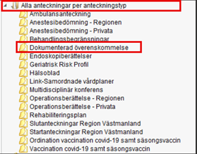 Journalträdet med röd markering