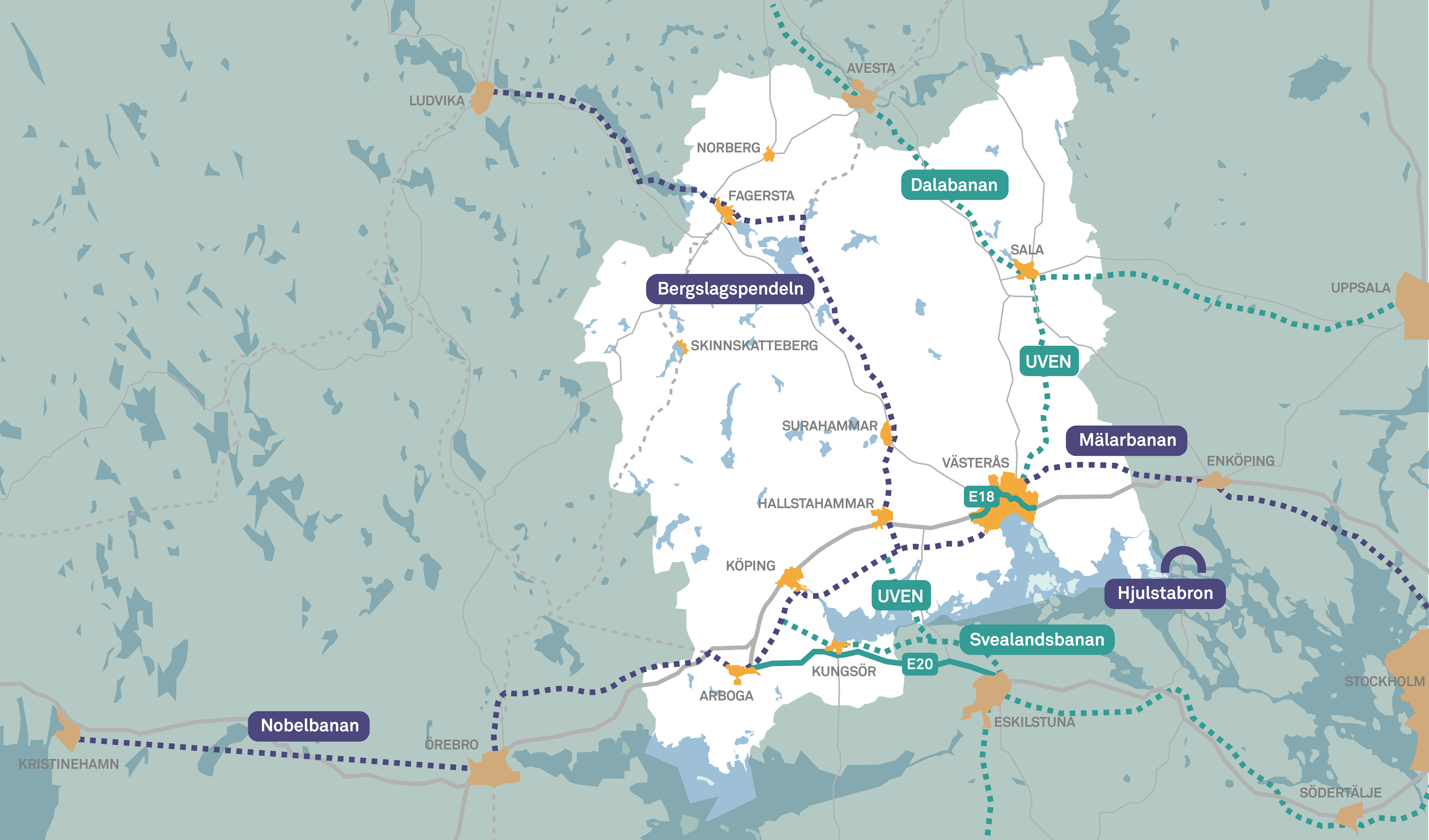 Karta över nationella infrastrukturprioriteringar