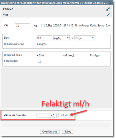 Bilden visar Doskalkylering i Cosmic