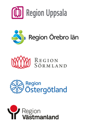 Logos: The five regions in East Middle Sweden.