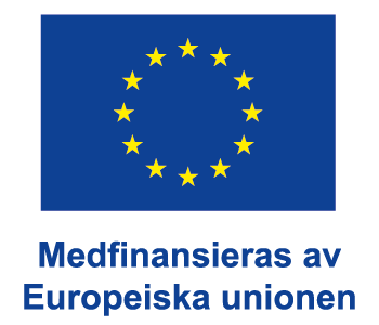Logotyp EU med texten Medfinansiering av Europeiska unionen