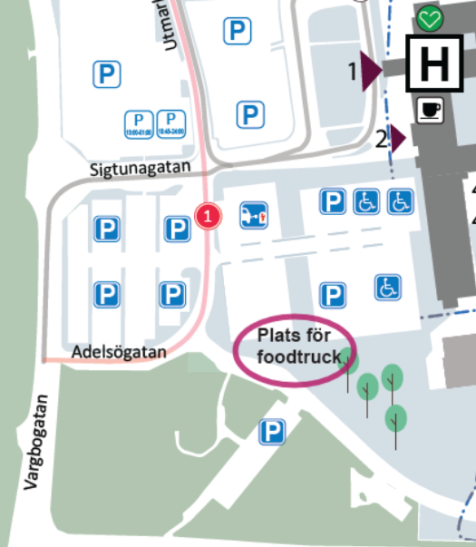 Karta &ouml;ver sjukhusomr&aring;det i V&auml;ster&aring;s