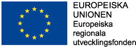 Logga: ERUF: Europeiska unionen: Europeiska regionala utvecklingsfonden.