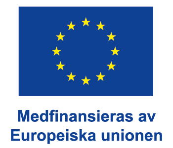 EU-flagga med texten "Medfinansieras av Europeiska unionen"