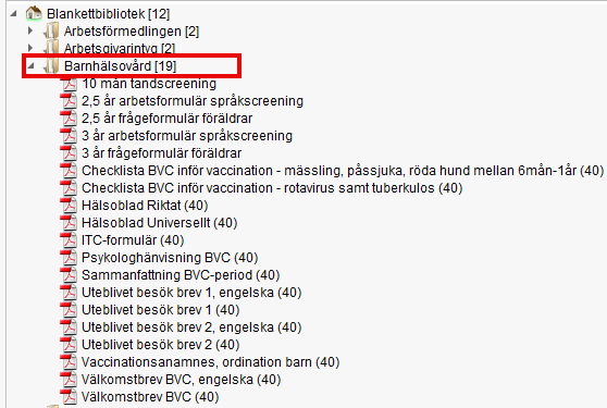 Bild som visar var man hittar blanketter barnh&auml;lsov&aring;rd i Cosmic