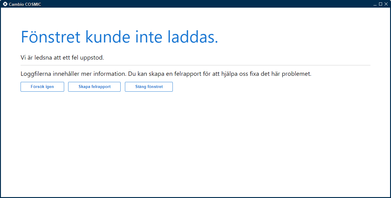 Bilden visar fönstret för när läskopian öppnas