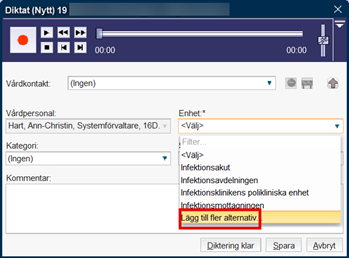 Bild som visar diktat i Cosmic