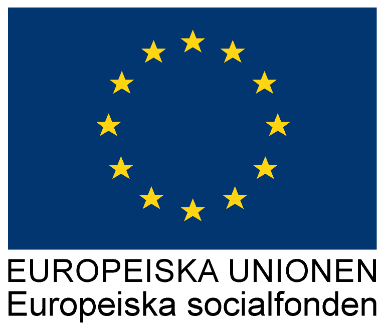 Logotyp EU med texten Europeiska socialfonden