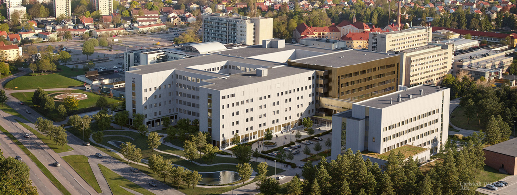 Byggnader på sjukhusområdet i Västerås