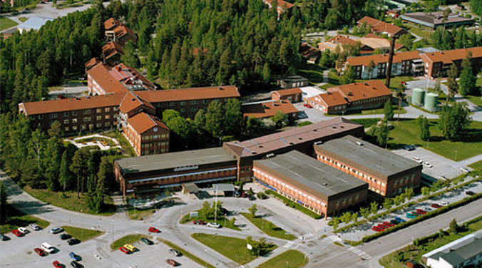 Sjukhuset i Fagersta sett från ovan
