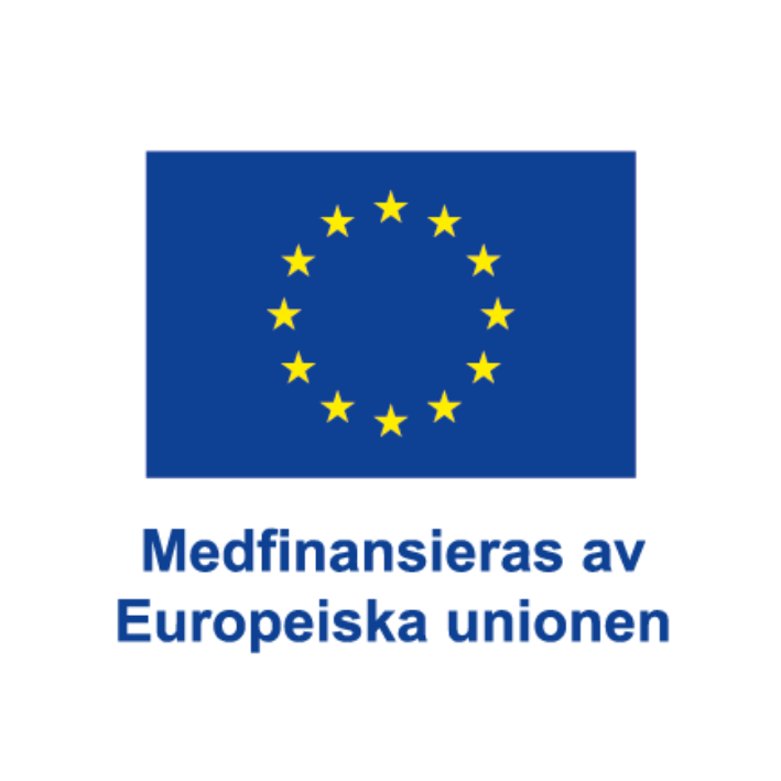 EU-flagga med text under där det står: Medfinansieras av Europeiska unionen.