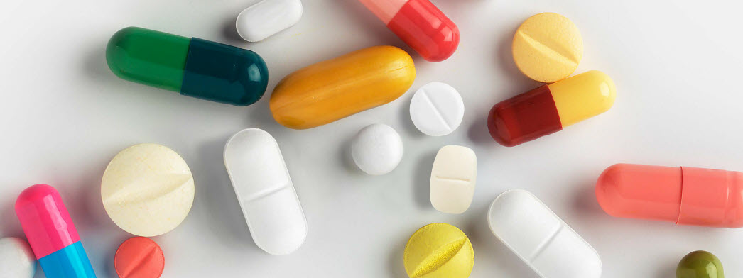Piller i olika färger